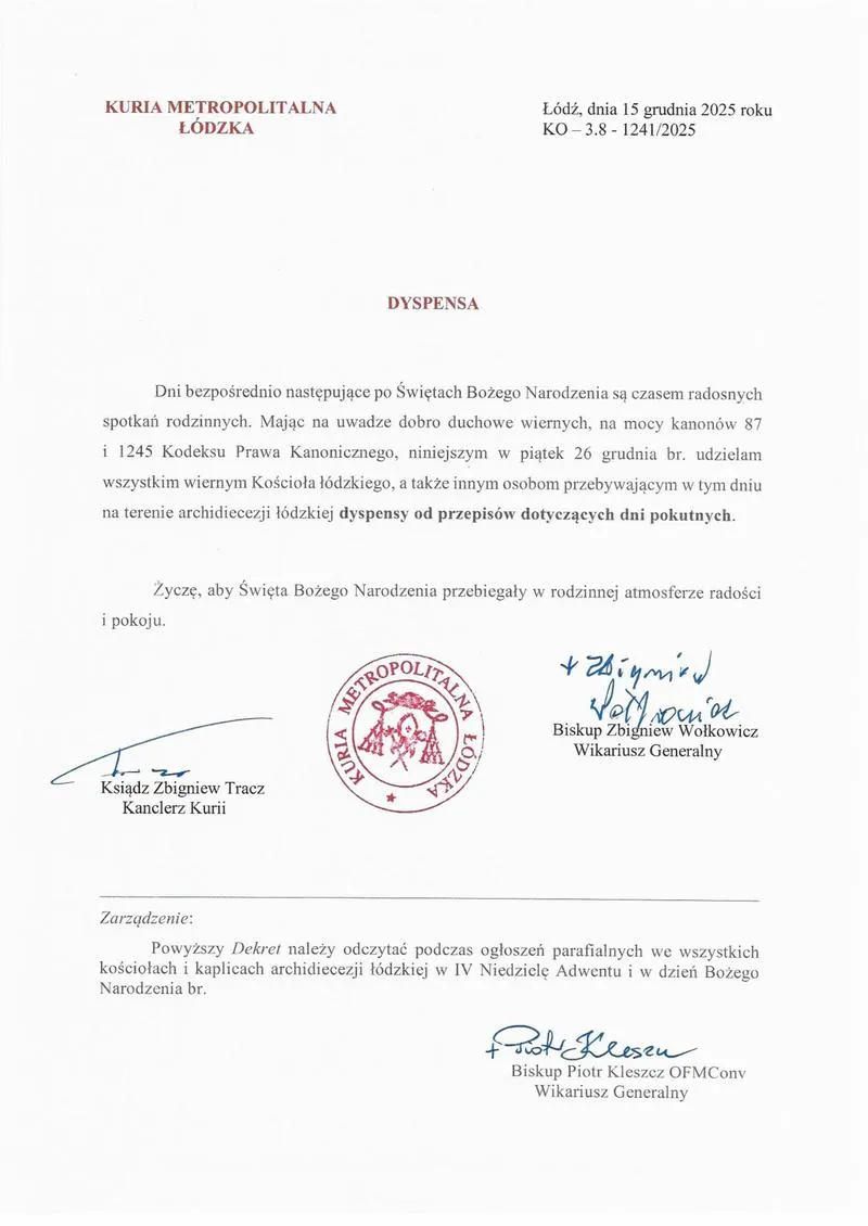 Zdrowie i bezpieczeństwo wiernych